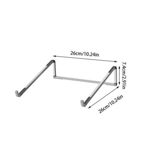 노트북거치대 접이식 알루미늄 스탠드 휴대용 지지대 컴퓨터 라이저 미끄럼 방지 냉각 브래킷, 1) Silver