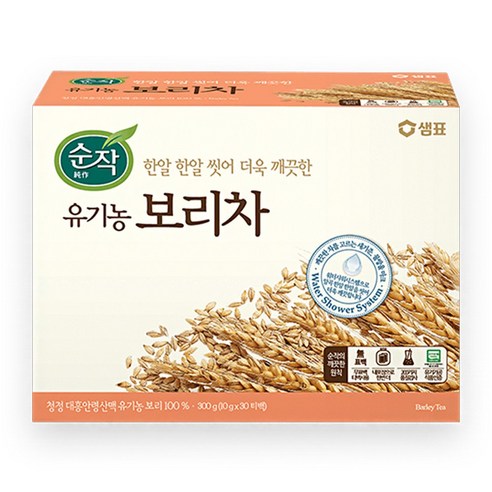 샘표 순작 유기농보리차 30T 300g, 10g, 30개입, 1개