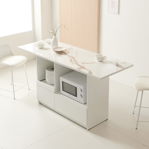 해피아이 매티 아일랜드식탁: 현대적 감각의 완벽한 공간 해소 주방아일랜드장