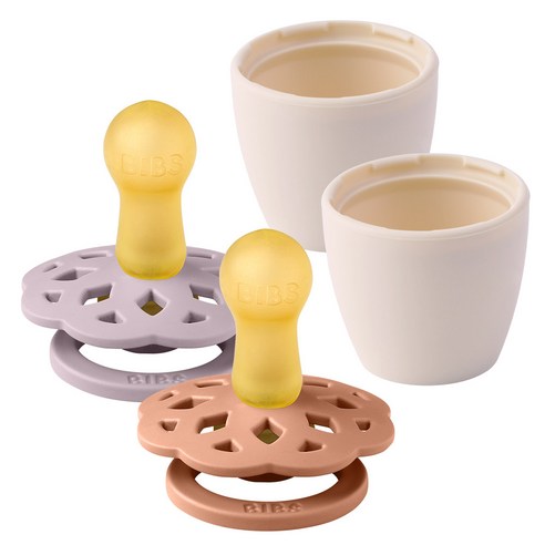 빕스 보헴 고무 쪽쪽이 2P+화분캡 2P, 보헴 2단계 피치+더스키라일락+화분캡2P
