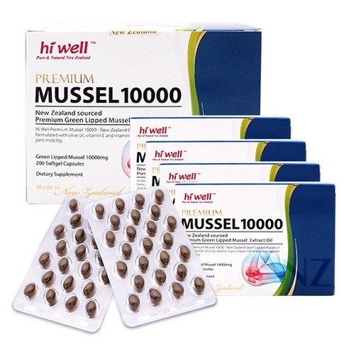 호주 하이웰 프리미엄 초록홍합 오일 10000mg 200정(뉴질랜드), 1개, 200정
