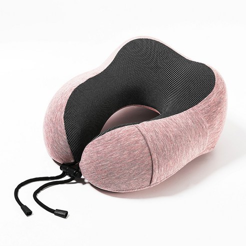[LM] 휴대용 U 모양 자기 머리 받침 목 베개 30x28cm 메모리 폼 여행 사무실 자동차 포옹 뒷 목 베개 여행 액세서리, 28x25cm, pink