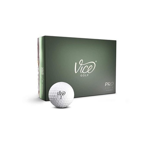 Vice Pro 소프트 골프공 하얀색 3616160535, Lime, 1개, 1개