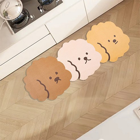 츄리듀리 빨아쓰는 깨지지 않는 규조토 발매트, 푸들(L)