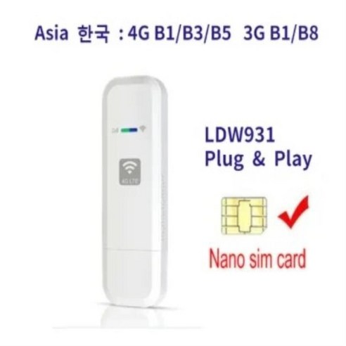 LDW931-2 4G 와이파이 라우터 모뎀 포켓 LTE SIM 카드 동글 USB 핫스팟, 01 Europe LDW931-2, 01 Europe LDW931-2 ldw931유럽 Best Top5