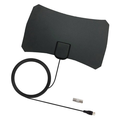 HD 디지털 실내 TV HDTV 안테나 VHF UHF DVB ATSC 신호 변환기, 250x160x23mm, 블랙 화이트, EVA