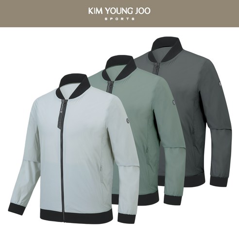 김영주스포츠 남성 봄여름용 스판 바람막이 점퍼 MJ607 골프바람막이