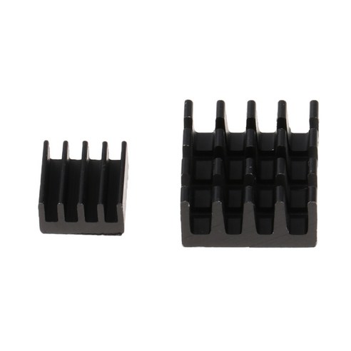 라즈베리 파이에 대 한 2Pcs 알루미늄 히트 싱크 쿨러 회로 보드 냉각 핀, 설명, 블랙