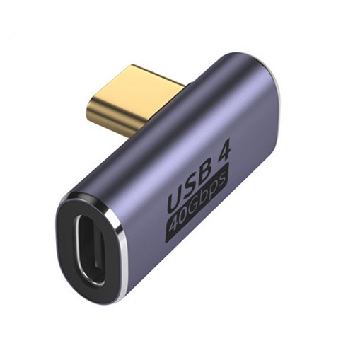 CtoC C타입 USB 4.0 젠더 방향전환 각도변환 꺾임 젠더 모음 8K 고속충전, 1개, 5. C타입(암) to C타입(수) 측면 젠더, 25mm