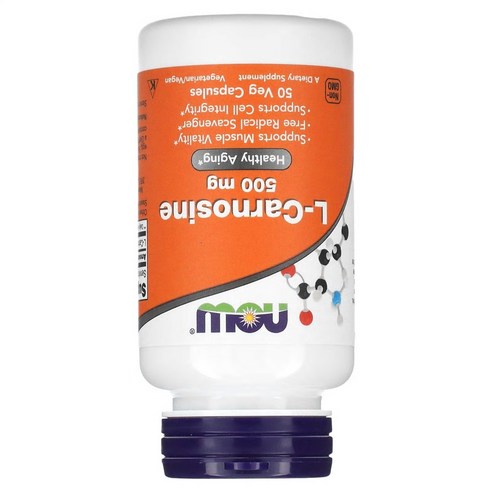 NOW Foods L-카르노신 500mg 베지 캡슐 50정 NOW-00078 - 아미노산 | 쿠팡