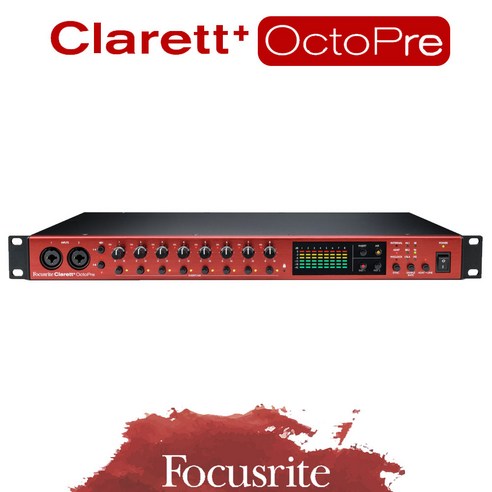 [정식수입품] Focusrite Clarett Octopre 클라렛 옥토프리 8채널 프리앰프 컨버터 오디오 인터페이스