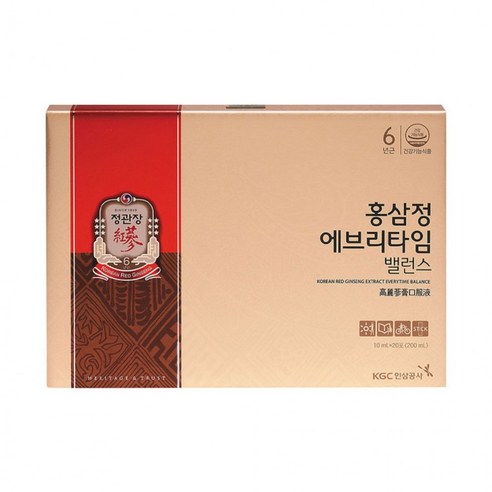 밸런스 x 홍삼정 10ml 정관장 20포 에브리타임, 상세페이지 참조