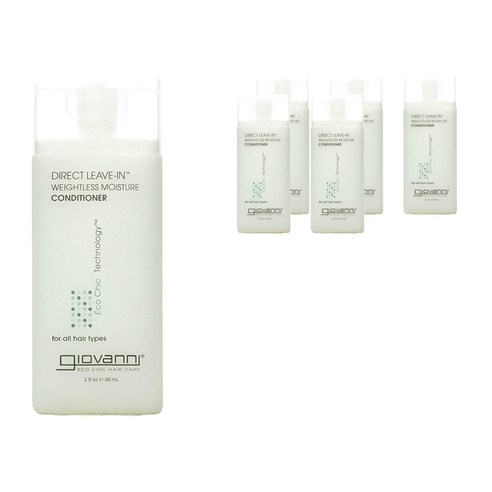 지오바니 다이렉트 리브-인 무게감 없는 모이스처 컨디셔너, 60ml, 6개