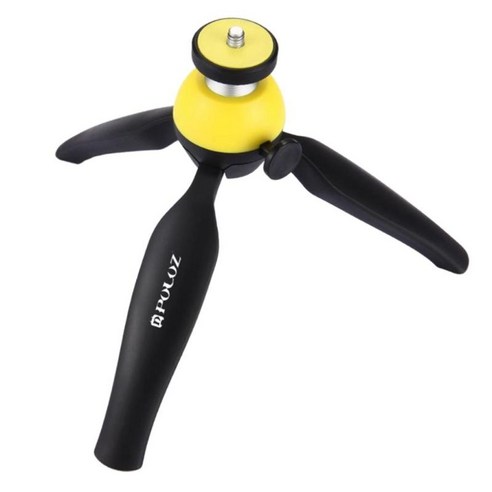 DSLR 카메라 캠코더 1/4 "나사 마운트 용 360도 볼 헤드 삼각대 스탠드, {"색상":"옐로우"}, {"사이즈":"설명"}, {"수건소재":"설명"}