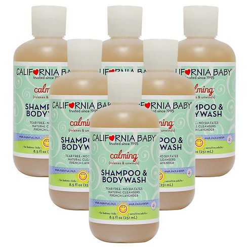 캘리포니아베이비 샴푸 & 바디워시 올인원클렌저 카밍, 251ml, 6개