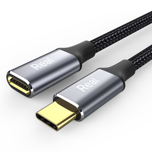 레알 USB3.1 PD GEN2 C 타입 연장 케이블 0.2M 고속 충전 4K 영상 RL009, 1.5M RL012, 1개