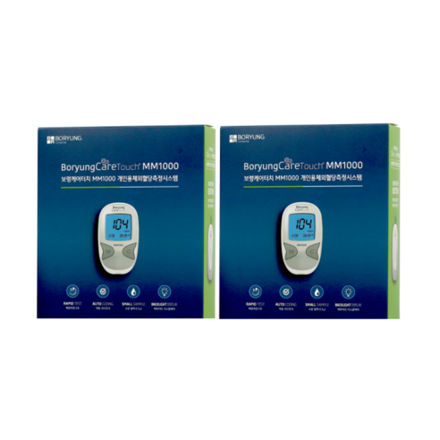 보령케어터치 MM1000/MS-2 개인용체외혈당측정기 검사지 세트, MM1000, 2개입