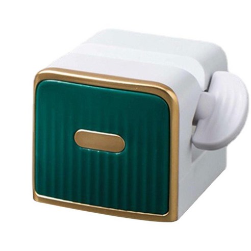 치약 압착기 장치 압출기 욕실 액세서리 치약 디스펜서 페이셜 클렌저용, 초록, 5.5x5x5cm, 플라스틱