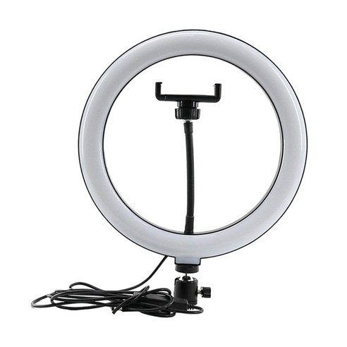 10 ''''/12 '''' 라이브 스트리밍 메이크업을 위한 LED 셀카 카메라 라이트 모든 전화와 호환 가능 디밍이 가능한 LED, 12 인치, 옵션, 플라스틱