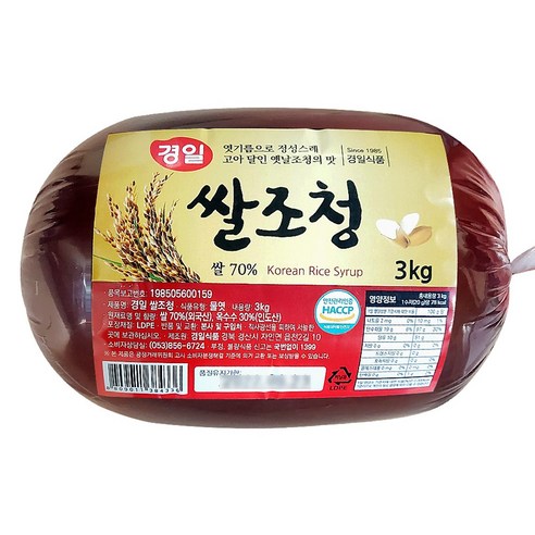경일식품 쌀조청 3kg 둥근봉지, 24개