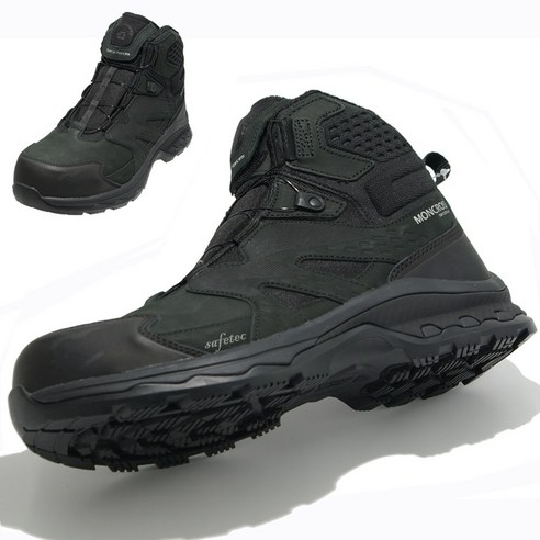 몽크로스 람세스 7D 스페셜포스 BLACK + 쿠션깔창1개 다이얼 생활방수 절연기능 가벼운 경량 논슬립 7인치 작업화 발이 편한 안전화
