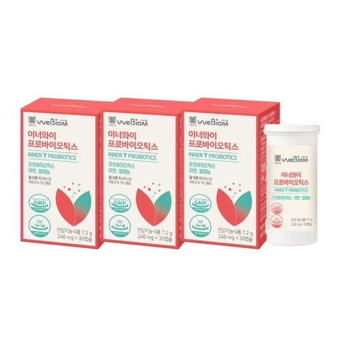 이너와이 프로바이오틱스 아연 셀레늄, 240mg X 30캡슐, 3개