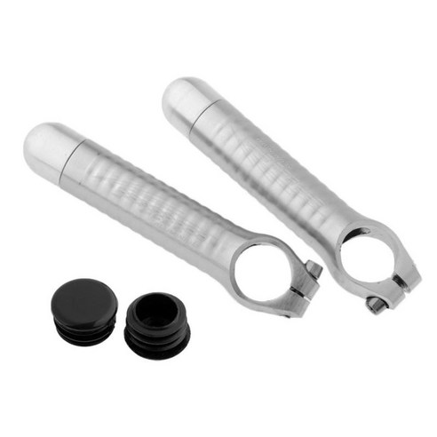 1 쌍 22mm 유니버설 MTB 산악 도로 자전거 핸들 바 끝 그립 액세서리-다양한 색상, 합금, 실버