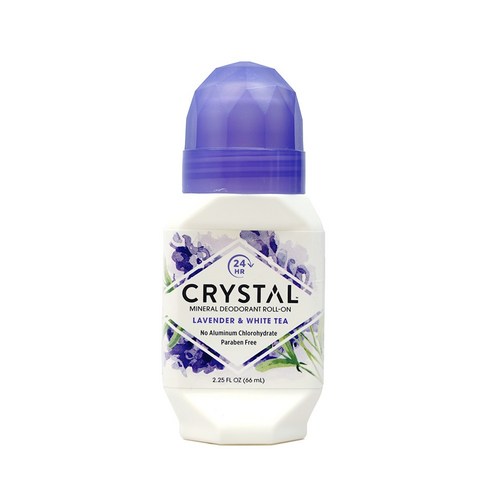 크리스탈 바디 데오드란트 롤온타입 라벤더 & 화이트티, 66ml, 1개