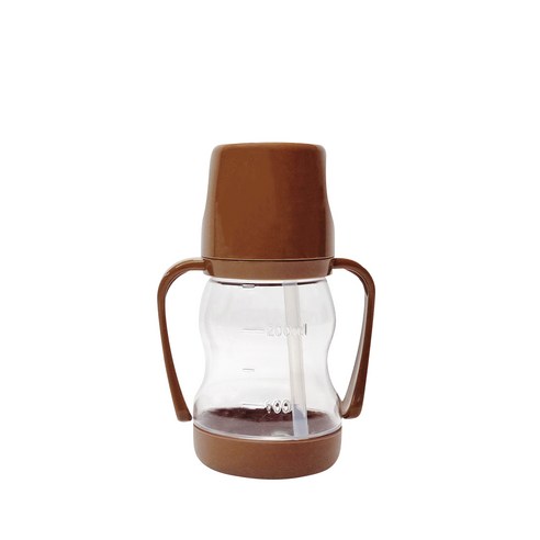 아가프라 라온빨대컵 250ml /와이드 젖꼭지 호환가능 국민 빨대컵, 초코