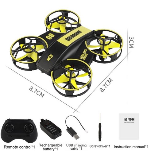 JJRC H36 미니 RC 드론 4CH 6 축 헤드리스 모드 헬리콥터 360 ° 원격 제어 Quadcopter 완구 LED 조명, 05 Yellow RH821