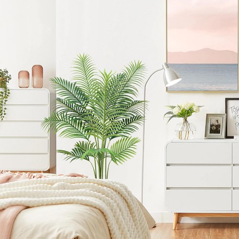 SAIVEINA 아레카야자 조화 화분, 시들지 않는 싱그러움으로 당신의 공간에 생기를 불어넣으세요.