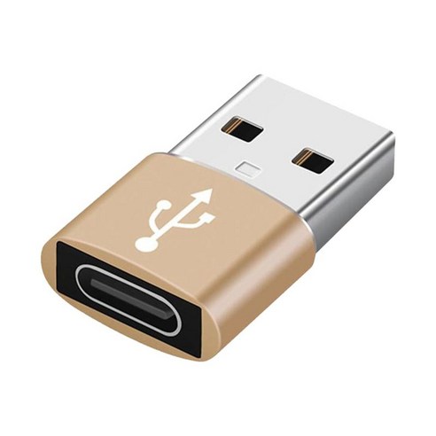 2-in-1 다기능 알루미늄 합금 USB-USB C Type-C 어댑터 USB 표준 노트북 데이터 전송용 충전, 골드, {"사이즈":"0.92x0.59x0.26inch"}, {"수건소재":"알루미늄 합금"}