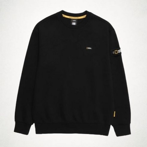 내셔널지오그래픽 공식브랜드관 N244USW920 루코스 백면 로고 그래픽 맨투맨 CARBON BLACK 750986