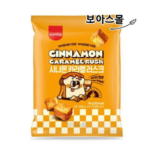 (무배) 삼립 시나몬카라멜러스크 70g x 5봉, 70g, 5개