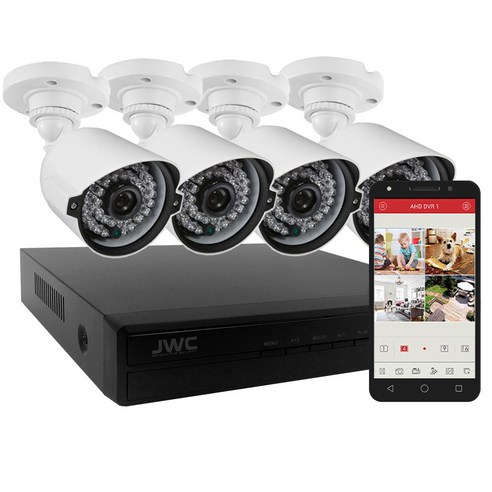 현우CCTV FULL HD 240만화소 CCTV 카메라 4대 녹화기 세트, FULL HD CCTV 카메라4대+녹화기 1T 장착