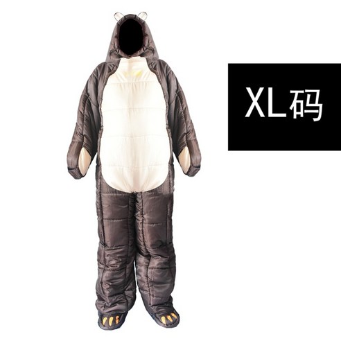 화섬솜침낭 슬리핑백 침낭 캠핑이불 사계절 경량 초경량, 07 불곰형 M-키 150-165CM, 1개