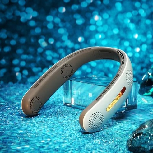 매달린 목 팬 접이식 휴대용 쿨러 팬 5000mAh USB 블레이드리스 넥밴드 선풍기 야외 스포츠 여름 공기 냉각, 5000mAh Green