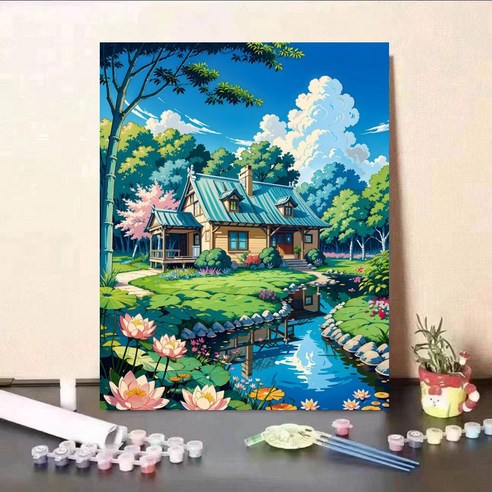 DIY 명화그리기 유화 그림 그리기 아크릴화 30*40cm, L타입, 1개