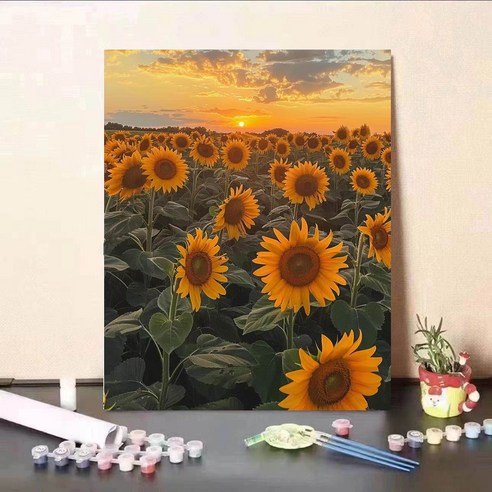 GOOD MOMENT 명화 그림그리기 DIY 그림그리기 선물 장식 다용도 취미DIY, 햇살을 품은 해바리기