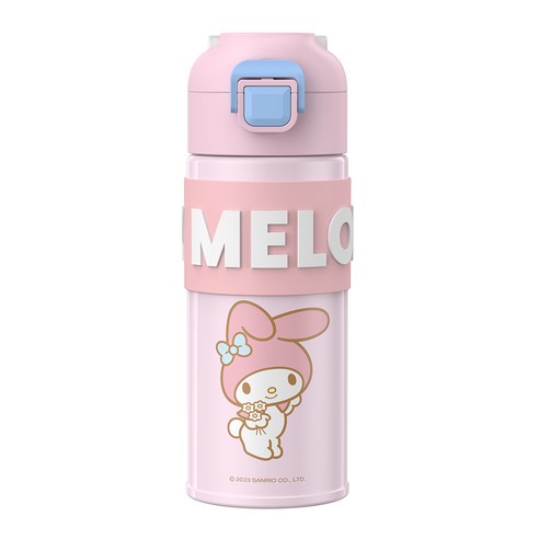산리오 SANRIO 캐릭터 원터치 텀블러 400ml 보온병 보냉병 정품 라이센스, 마이멜로디 400ml, 1개