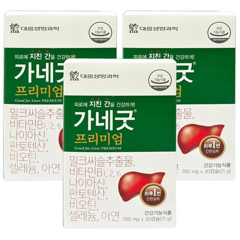 대웅 대웅 가네굿 프리미엄 700mg 30캡슐, 90정, 1개