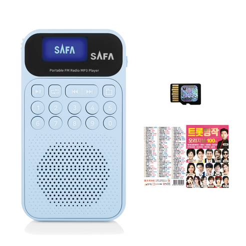 효도 미니 라디오 휴대용 SR-100 + 트롯명작 합본세트, SR100-블루의 최저가를 확인해보세요.