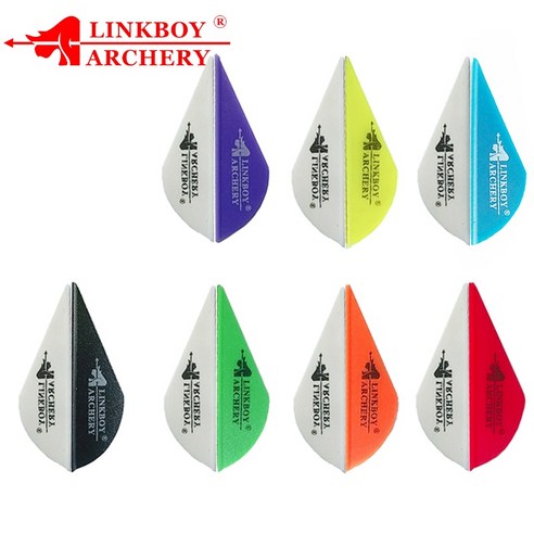 Linkboy-양궁 화살 베인 2 인치 플라스틱 깃털 탄소 ID6.2mm 사냥 액세서리 36 개, 18 36pcs orange