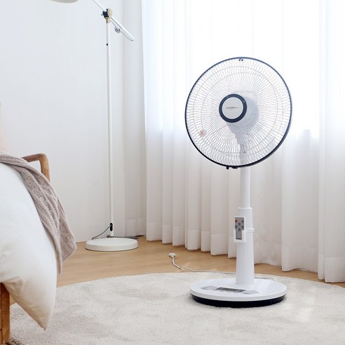 대웅 발터치 리모컨 선풍기 CZ-HF4015R, 화이트+블루