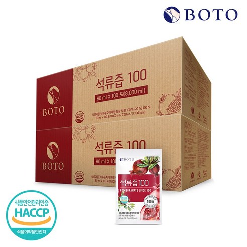 보뚜 석류즙 100, 80ml, 400개