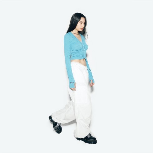 에즈이프캘리 PARACHUTE CARGO PANTS WHITE