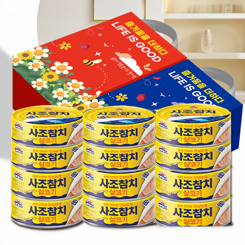 설 명절선물 사조참치 선물세트 살코기 135g x 12캔입 선물박스포장, 1개