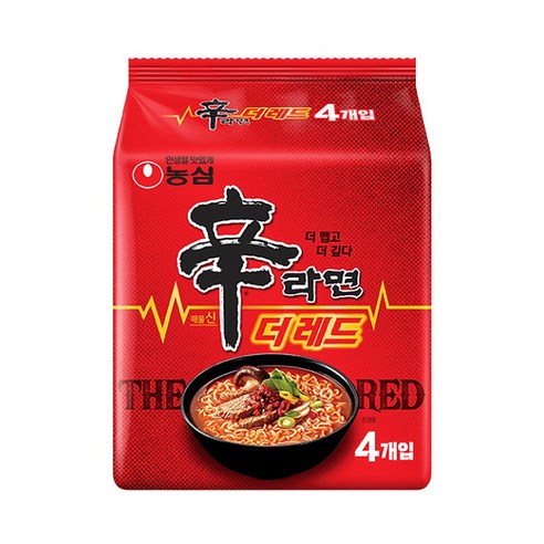 글로벌푸드시스템 [농심]신라면 더레드 봉지면 4개입 (125g x 4개), 4개