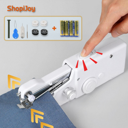 쇼피조이 미니 재봉틀 휴대용 미싱기+배터리세트