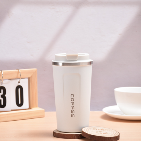 스테인레스 탐블러 컵 510ml, 화이트, 1개